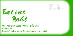 balint mohl business card