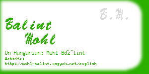 balint mohl business card